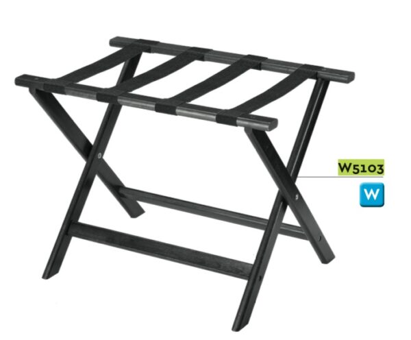 W5103 PORTAVALIGIA NERO IN LEGNO