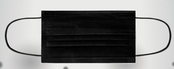 MASCHERINA NERA CHIRURGICA 3V. 10PZ.****